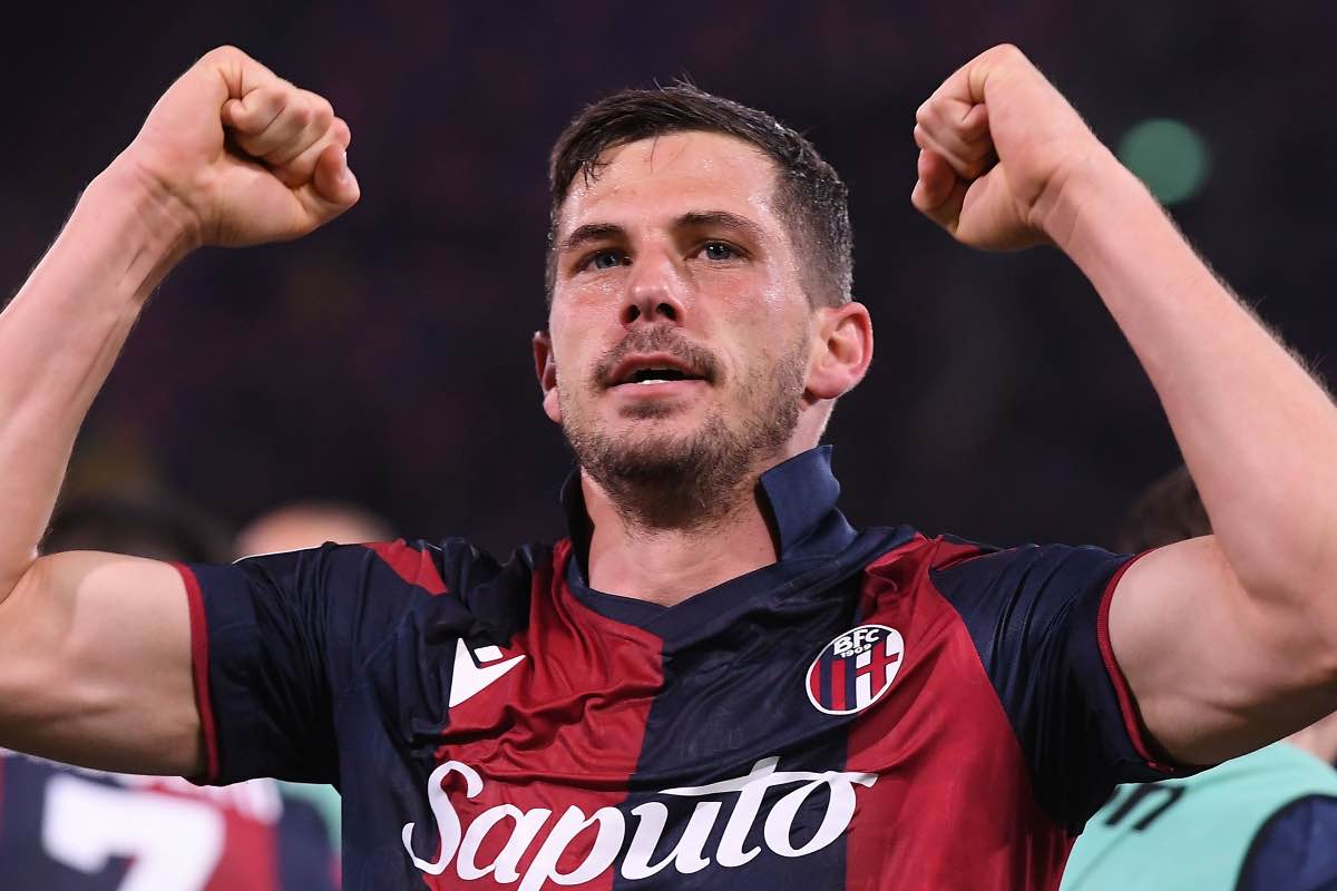 Remo Freuler esulta dopo il gol