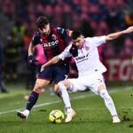 Orsolini in azione contro la Cremonese