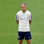 Roberto Mancini in divisa con la Nazionale