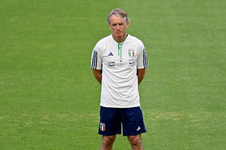 Roberto Mancini in primo piano ai tempi della Nazionale