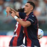 Piccoli esulta dopo il gol