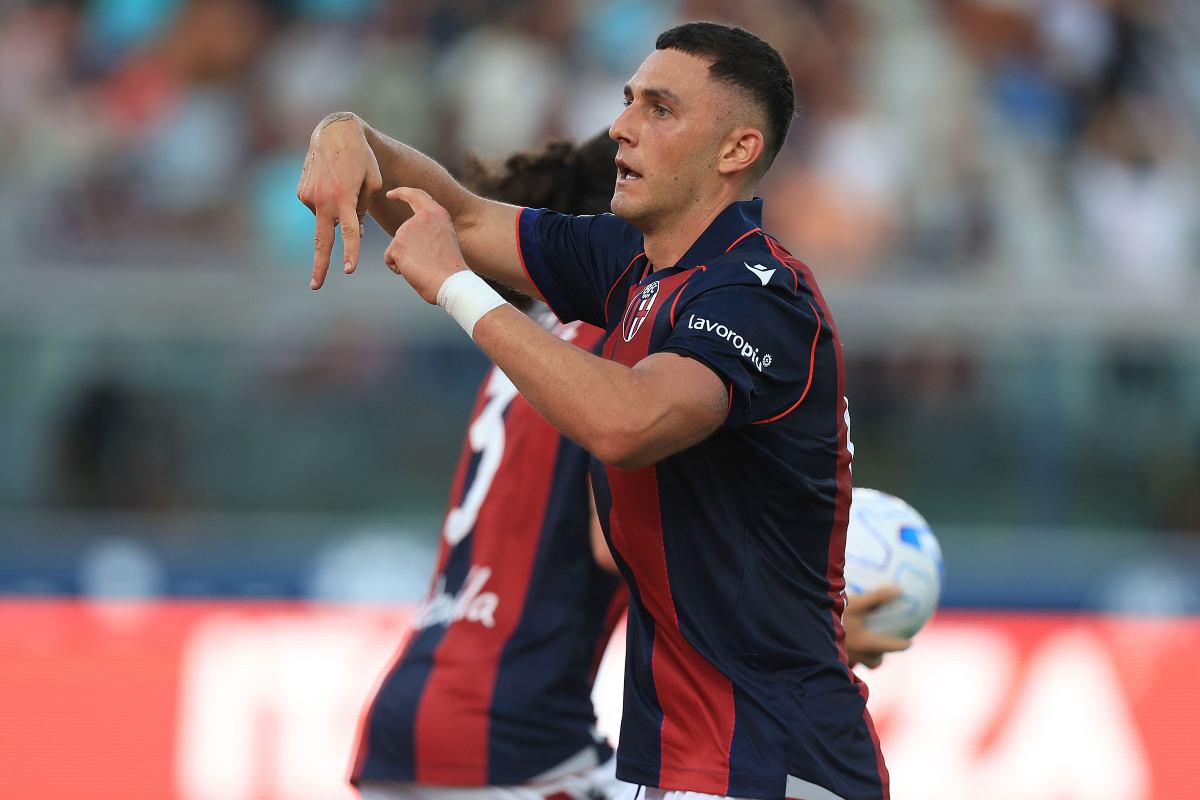Piccoli esulta dopo il gol