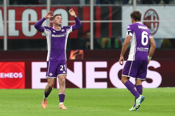 Gosens e Ranieri esultano dopo il gol