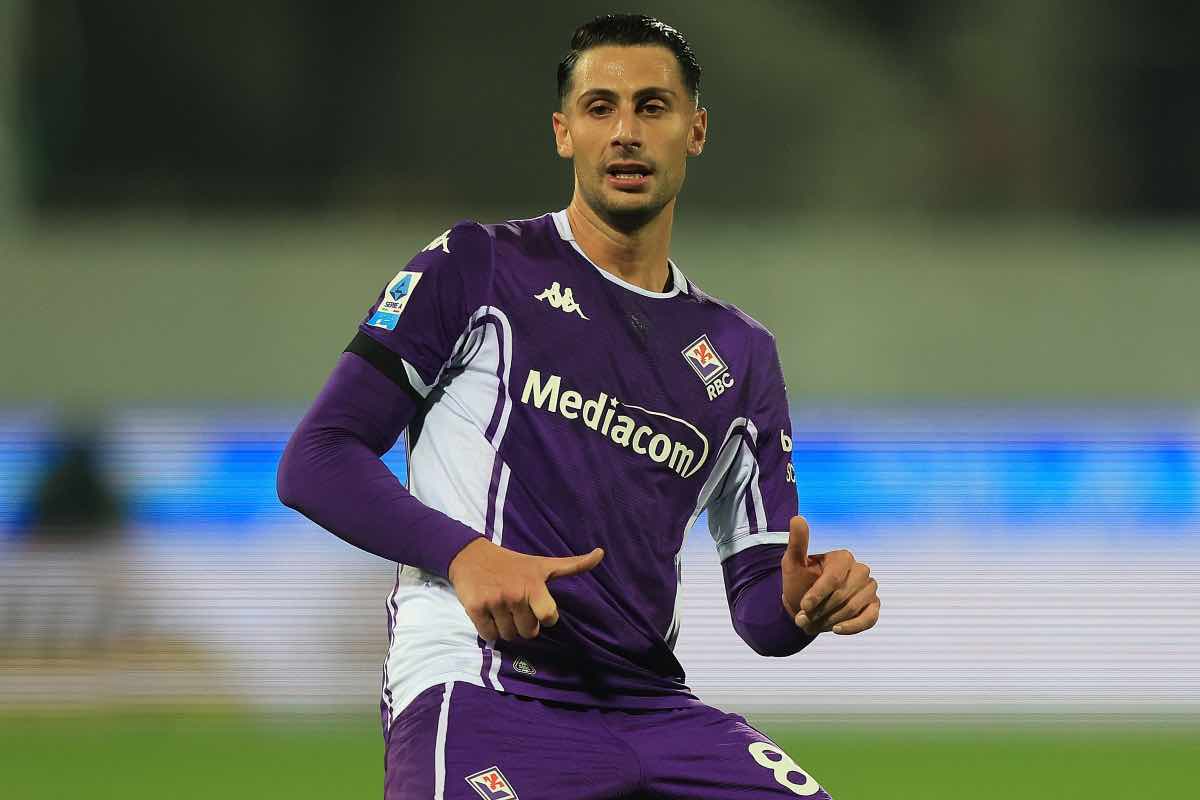 Rolando Mandragora durante Fiorentina-Cagliari