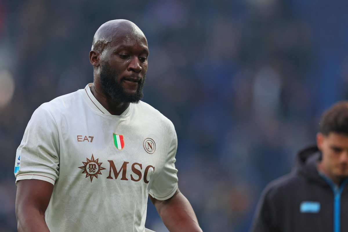 Romelu Lukaku con la maglia del Napoli