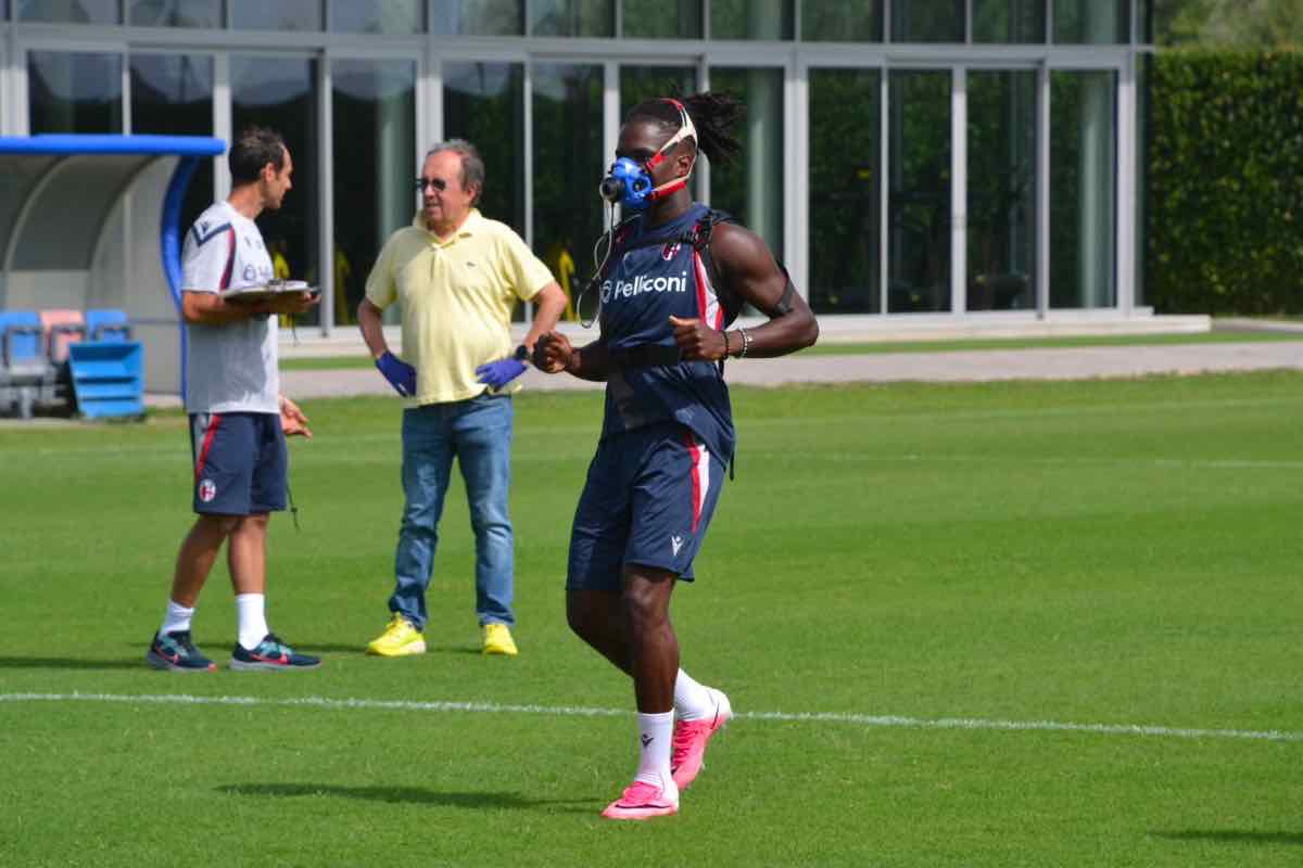 Jonathan Rowe durante l’allenamento di oggi