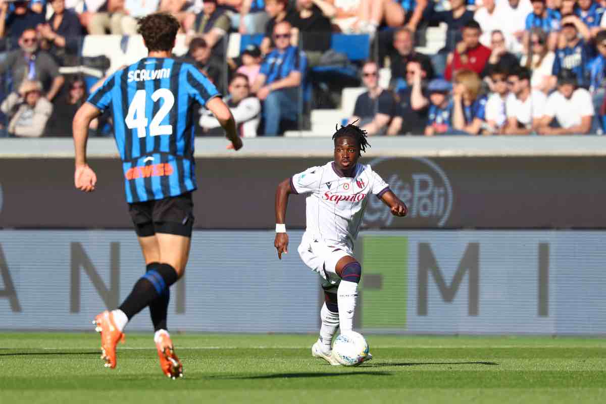Jonathan Rowe in azione durante Atalanta-Bologna