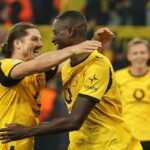 Guirassy esulta con Sabitzer
