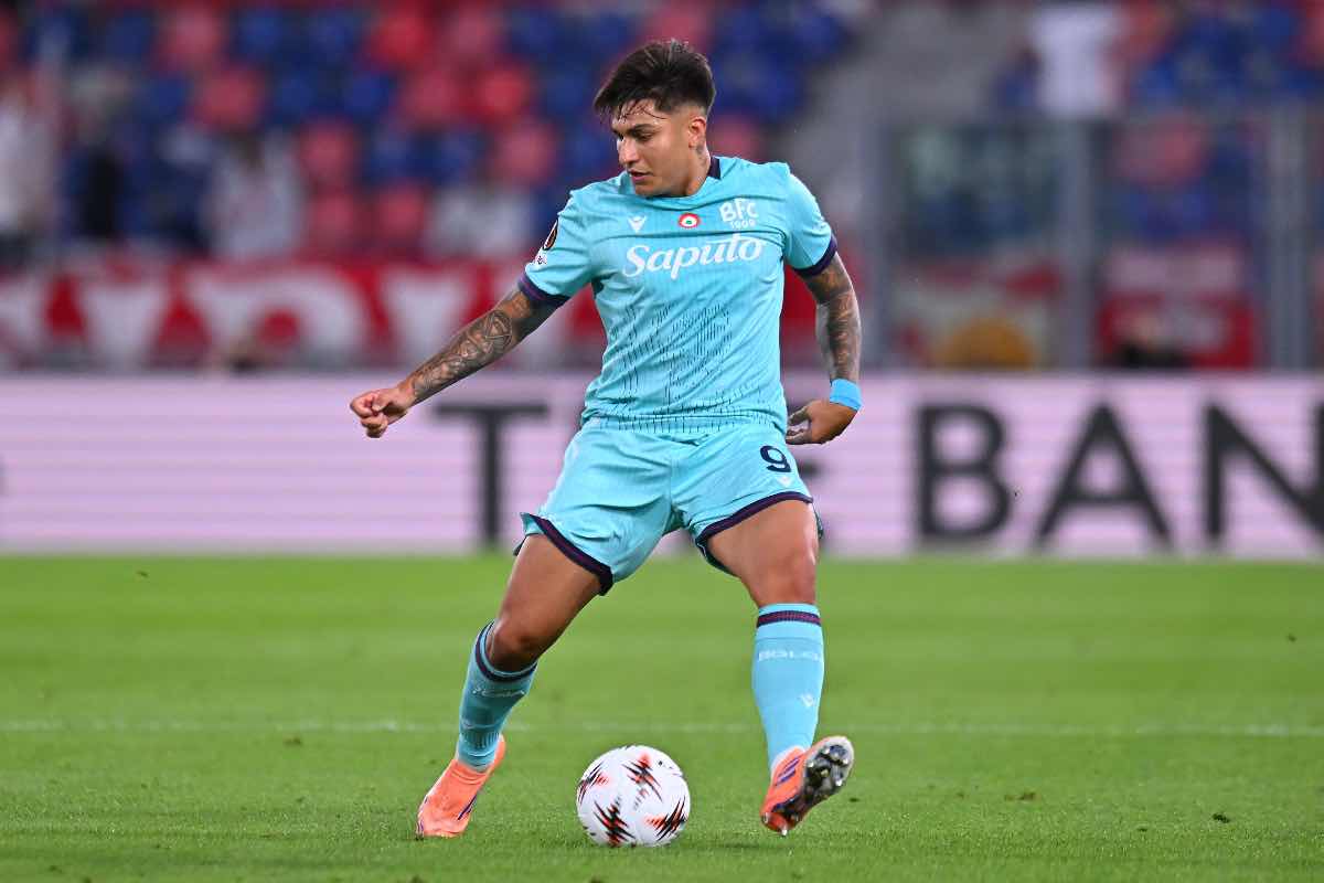 Santiago Castro in azione durante Bologna-Friburgo