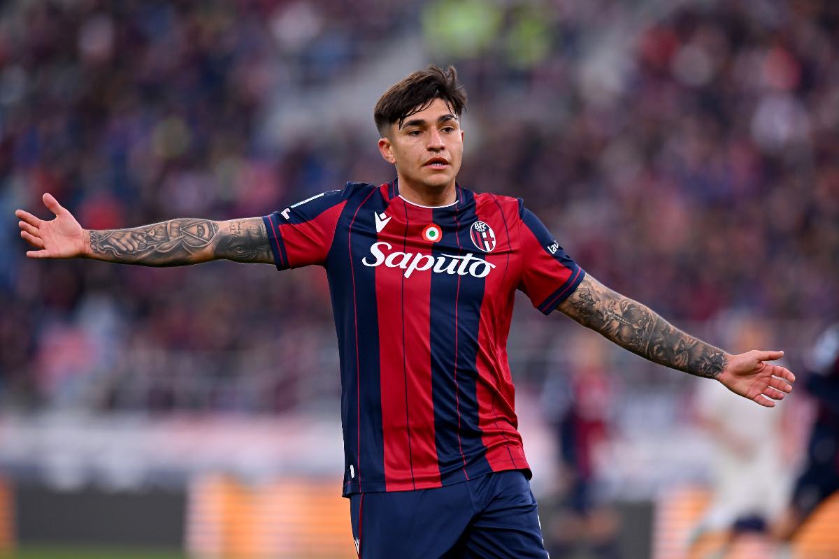 Santiago Castro durante Bologna-Lazio