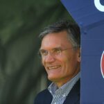 Giovanni Sartori Sporting Director of Bologna FC looks on prior the beginning o the Serie A match between Bologna FC and ACF Fiorentina at Stadio Renato Dall'Ara on September 11, 2022 in Bologna, Italy.