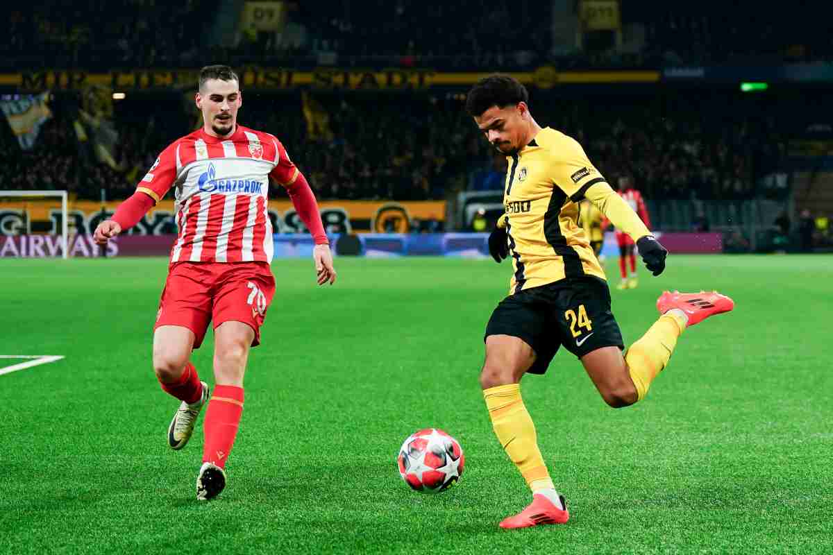 Zachary Athekame dello Young Boys in Young Boys-FK Crvena Zvezda