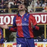 Giuseppe Signori of Bologna in action during the SerieA 28 th Round League match played between Bologna and Lecce at the Renato dall''Ara Stadium in Bologna, Italy.