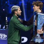 Sinner e Alcaraz alla premiazione alle ATP Finals