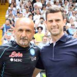 Spalletti e Motta prima di una partita