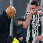 Luciano Spalletti e Dusan Vlahovic a colloquio