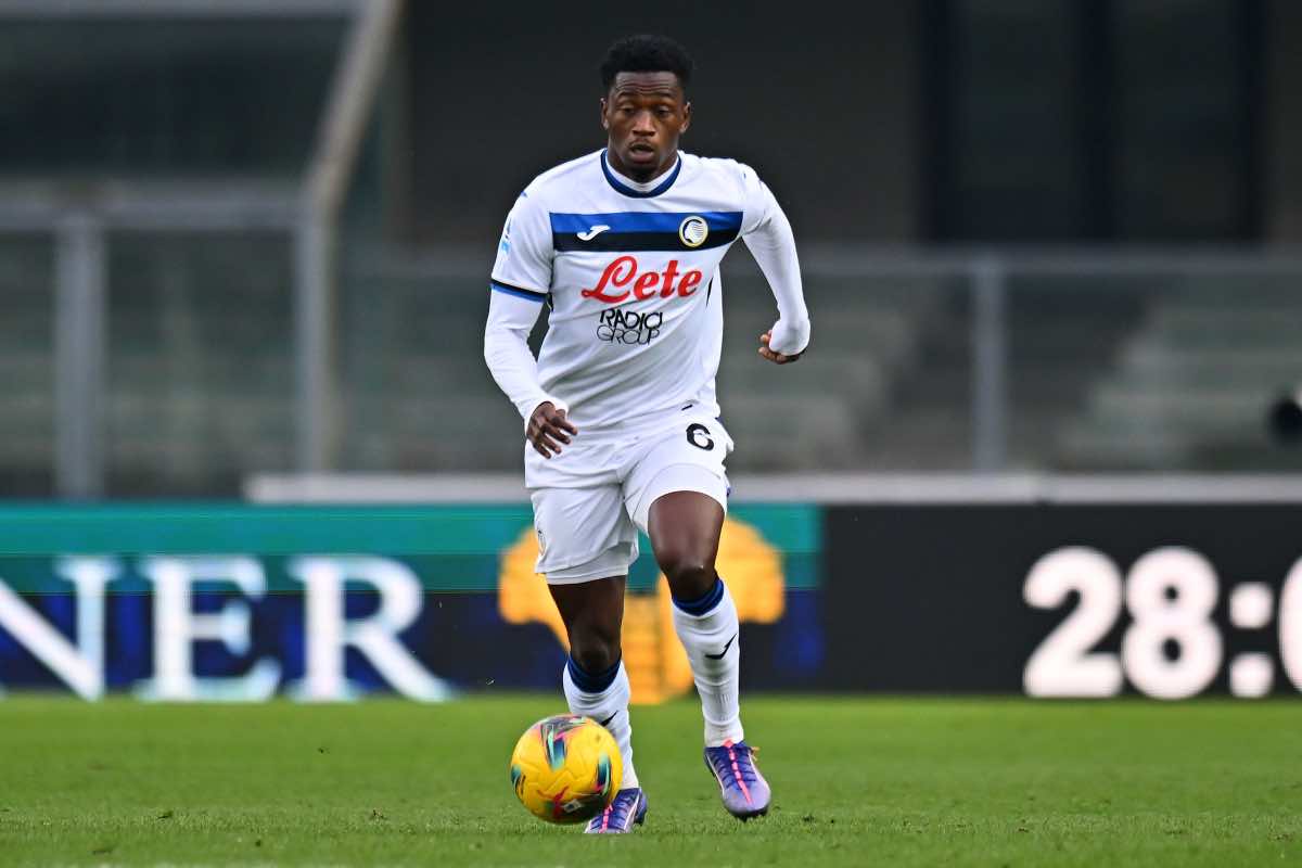 Ibrahim Sulemana con la maglia dell’Atalanta