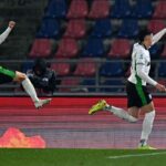 Muharemović esulta dopo il gol