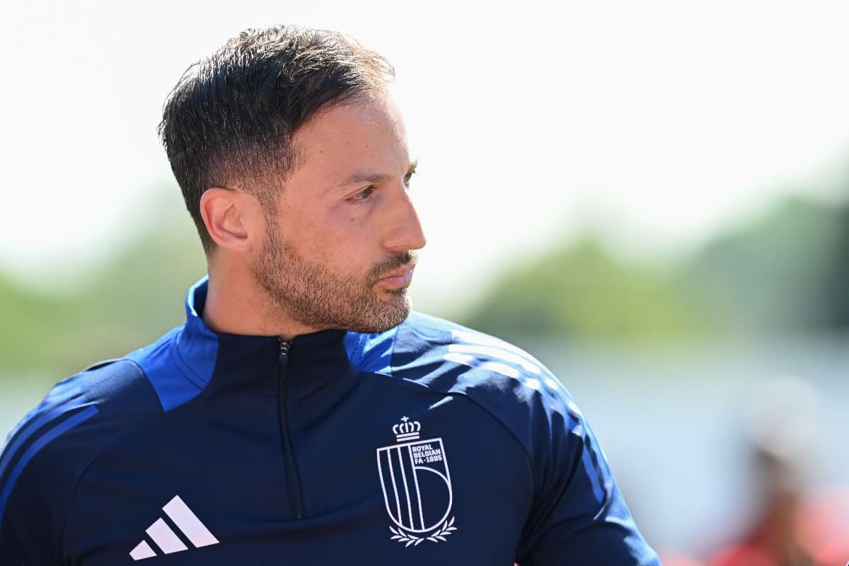 Domenico Tedesco durante un allenamento del Belgio