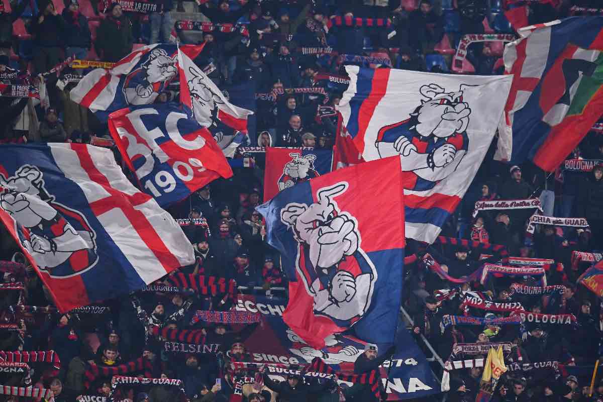 I tifosi rossoblù durante Bologna-Atalanta