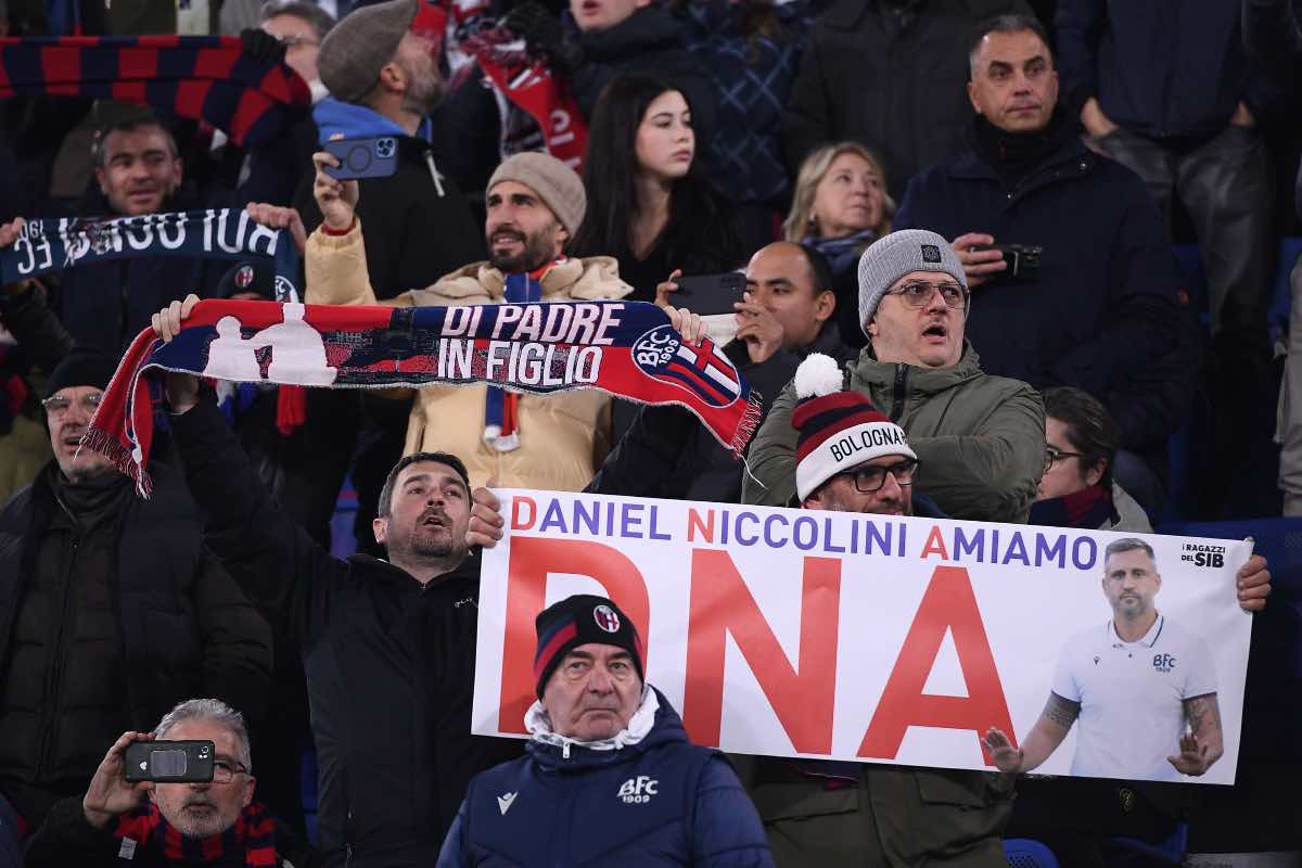 I tifosi del Bologna durante la sfida di Europa League contro il Brann
