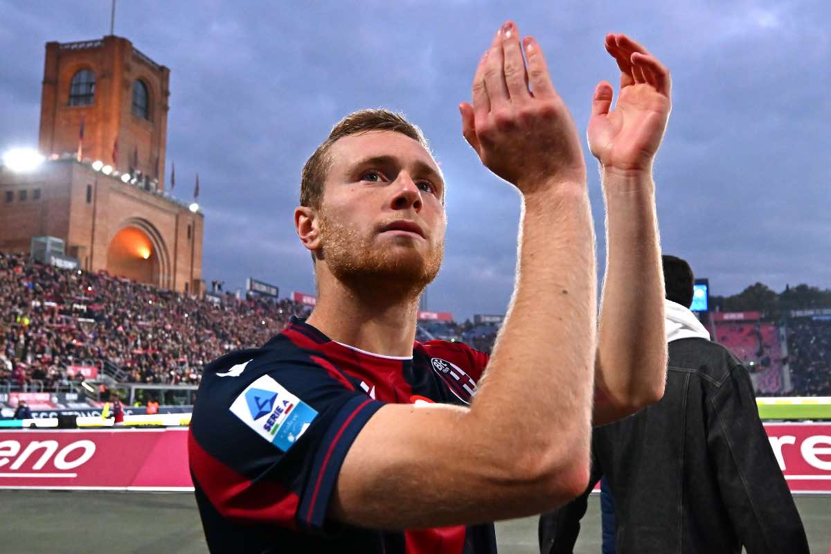Tommaso Pobega festeggia dopo Bologna-Napoli