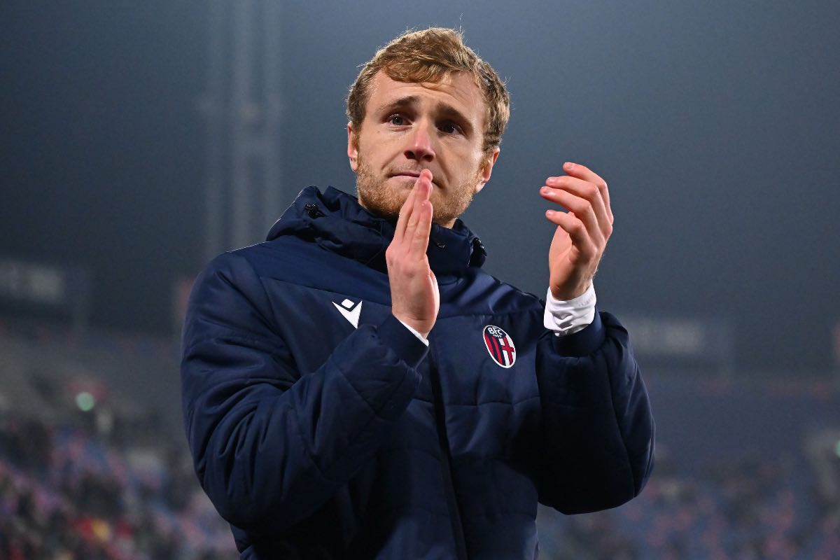 Tommaso Pobega nel pre partita di Bologna-Celtic di Europa League