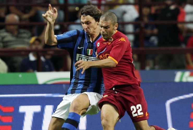Max Tonetto in unInter-Roma contro Ibrahimovic