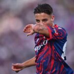 Kacper Urbanski con la maglia del Bologna
