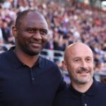 Patrick Vieira e Vincenzo Italiano prima di Bologna-Genoa