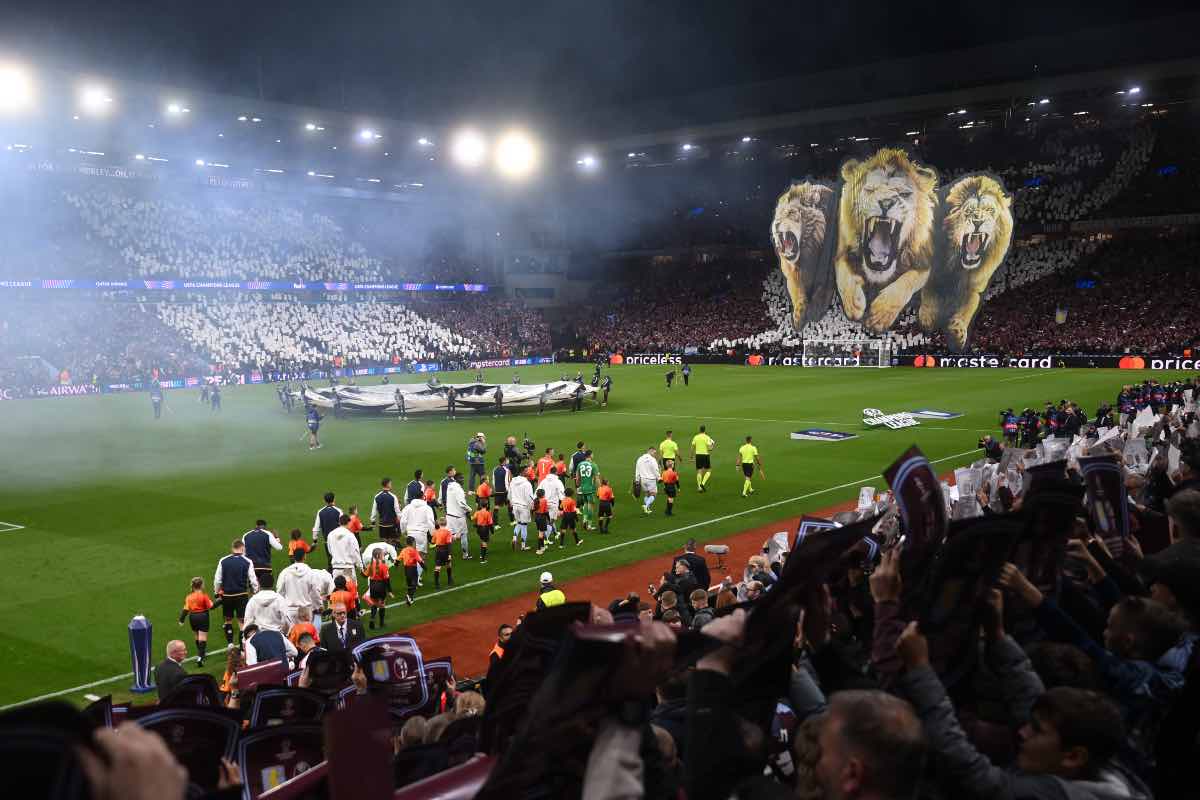 Il Villa Park durante Aston Villa-Bologna si Champions League nel 2024