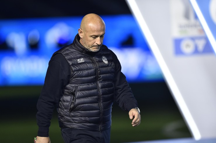 Vincenzo Italiano alla cerimonia di premiazione Supercoppa Italiana