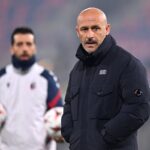 Vincenzo Italiano durante Bologna-Brann di Europa League