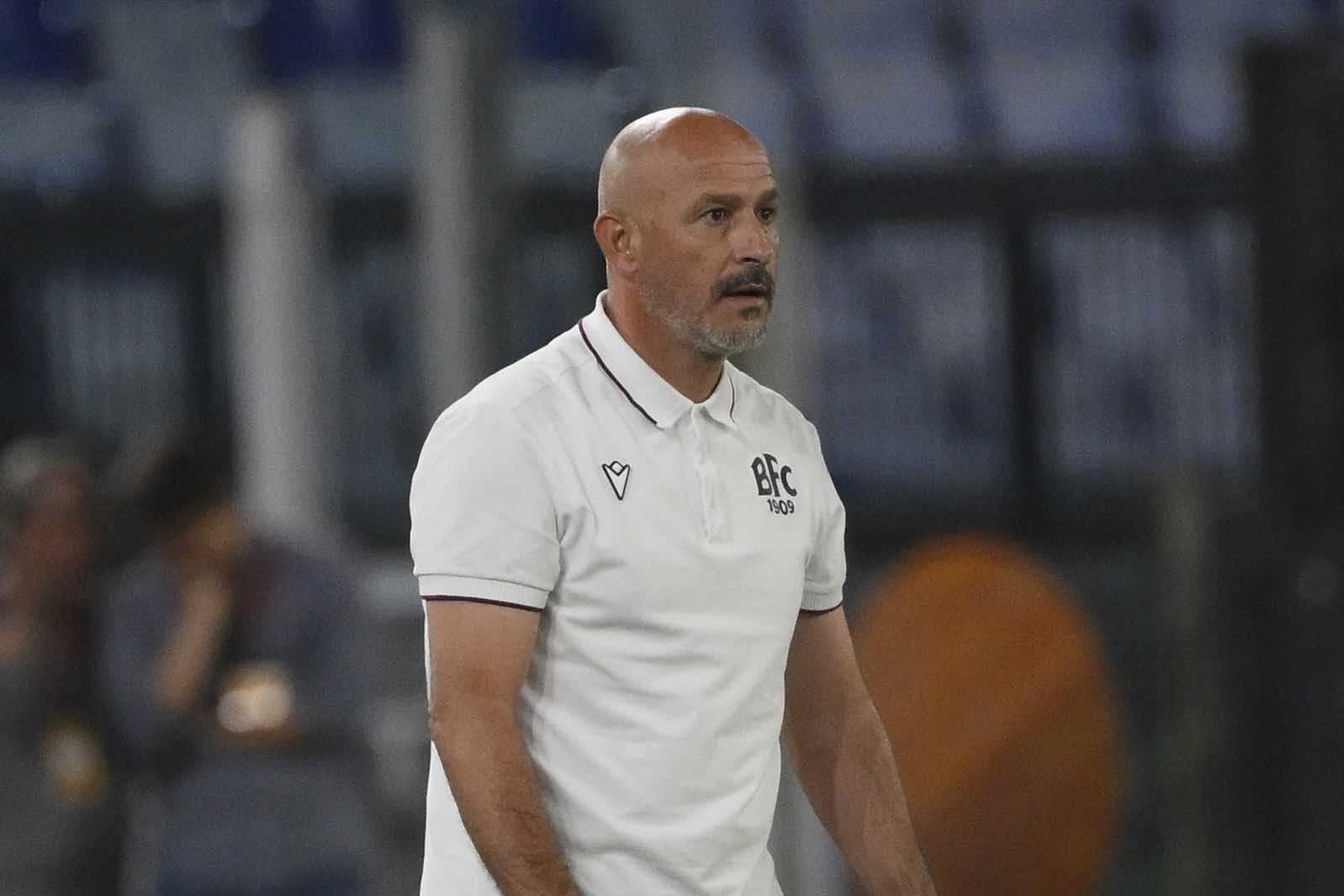 Vincenzo Italiano sconsolato dopo il vantaggio giallorosso firmato da Wesley