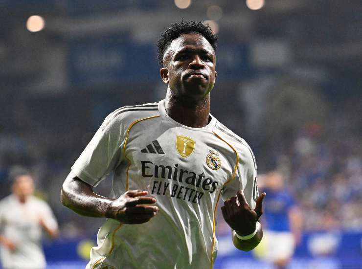 La gioia di Vinicius dopo una rete