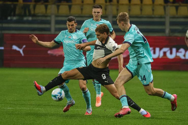 Mateo Pellegrino in azione in Parma-Bologna