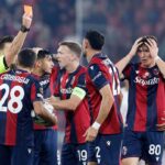 L'espulsione di Charalampos Lykogiannis in Bologna-Brann