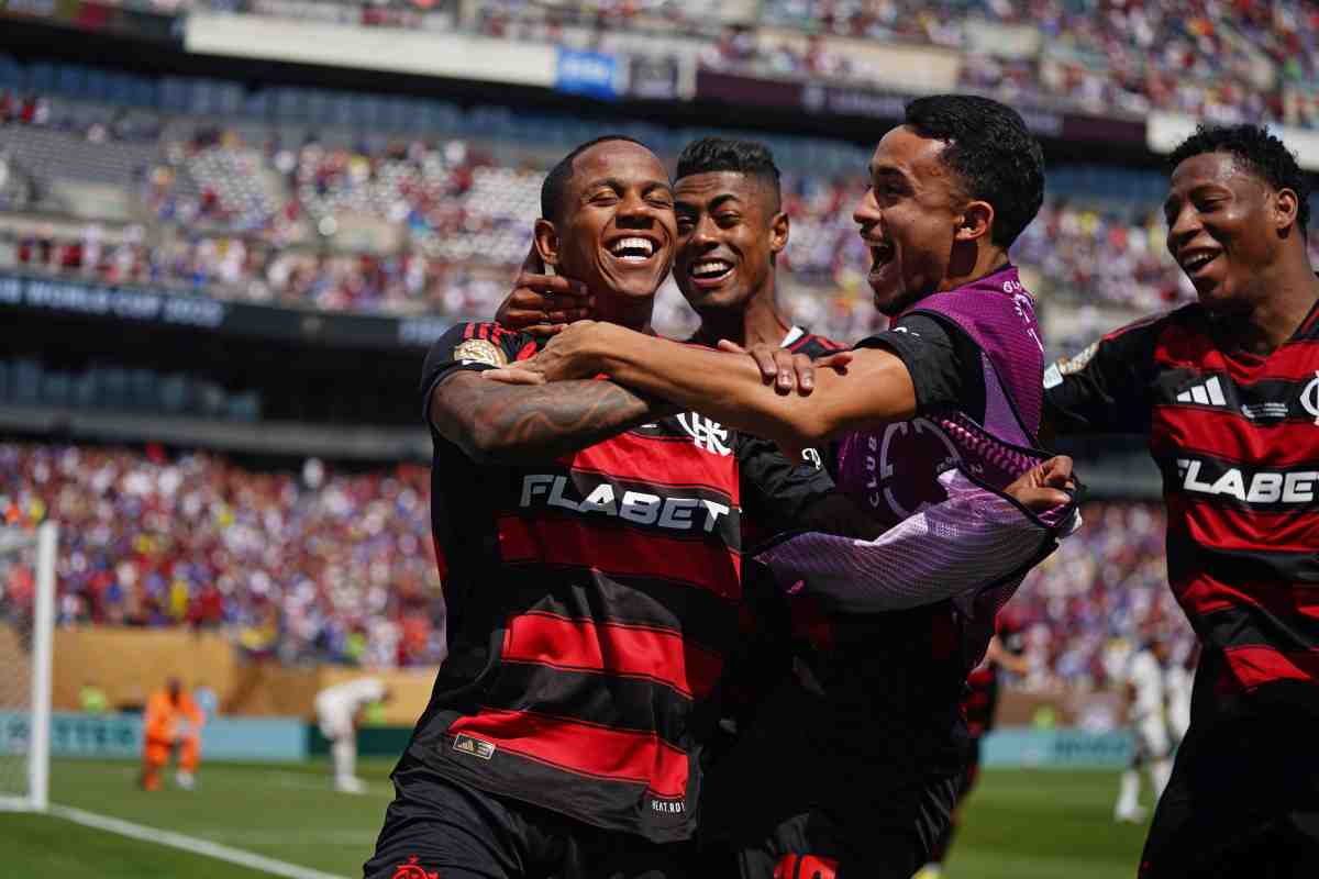 Wallace Yan esultanza Flamengo