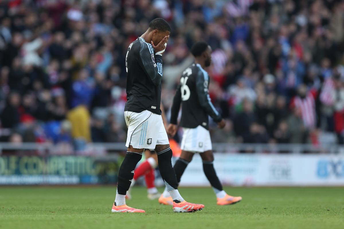 Youri Tielemans disperato durante Sunderland-Aston Villa