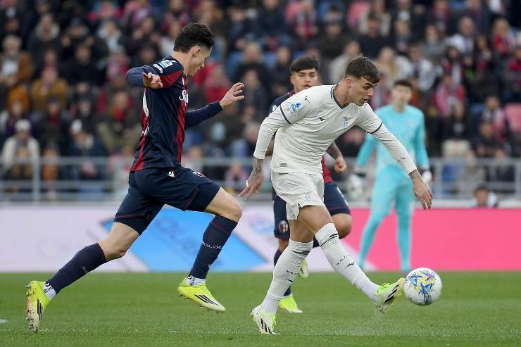 Martin Vitik e Daniel Maldini in contrasto