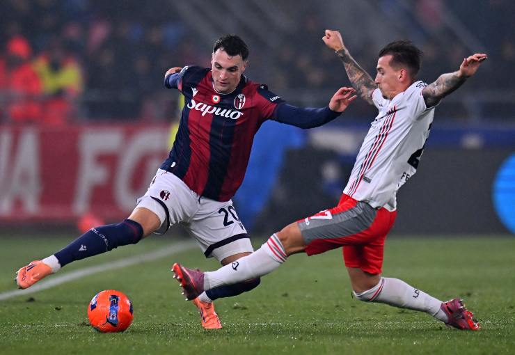 Nadir Zortea in azione durante Bologna-Cremonese