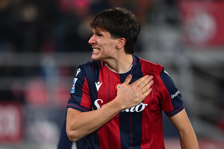 Giovanni Fabbian con la maglia del Bologna