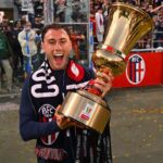 Davide Calabria con la Coppa Italia