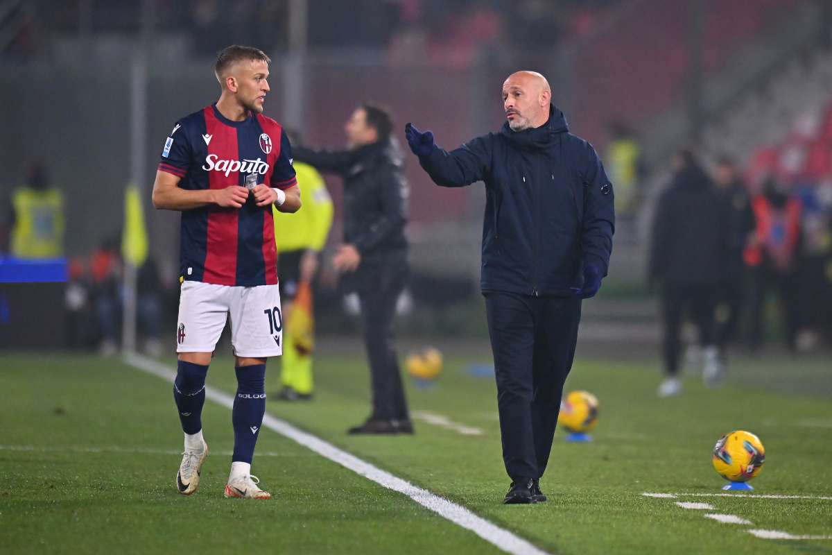 Karlsson e Italiano durante la partita di Serie A contro il Vnezia