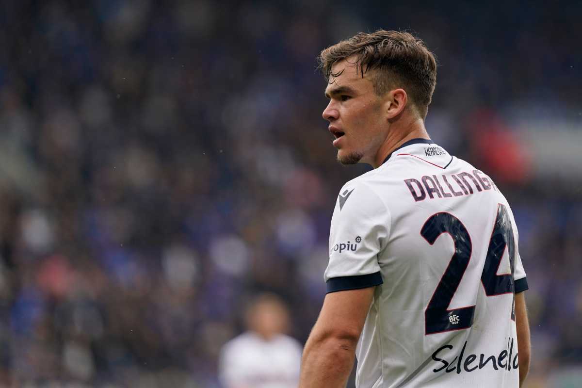 Dallinga con la maglia del Bologna