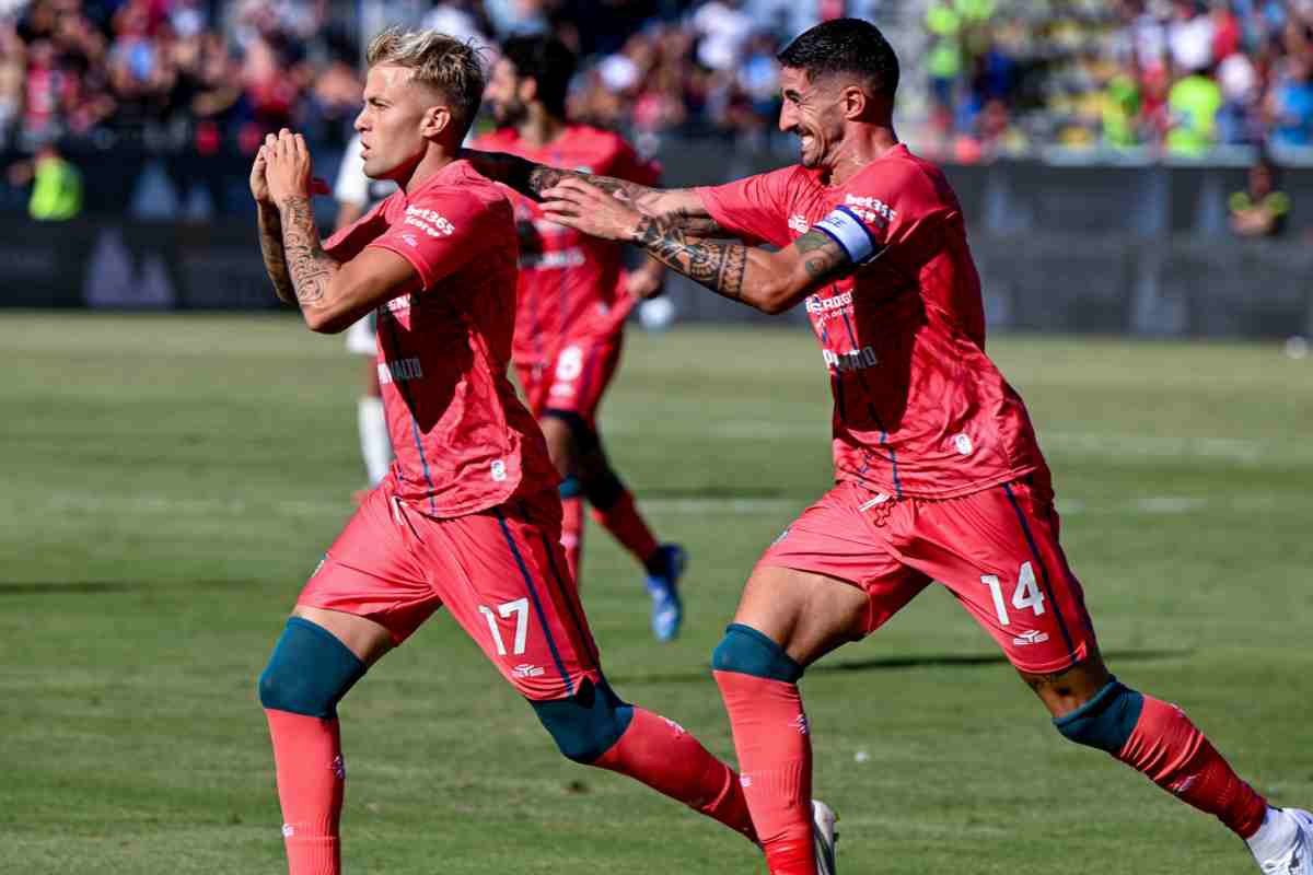 Felici esulta con il Cagliari