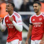 Gabriel esulta con l'Arsenal