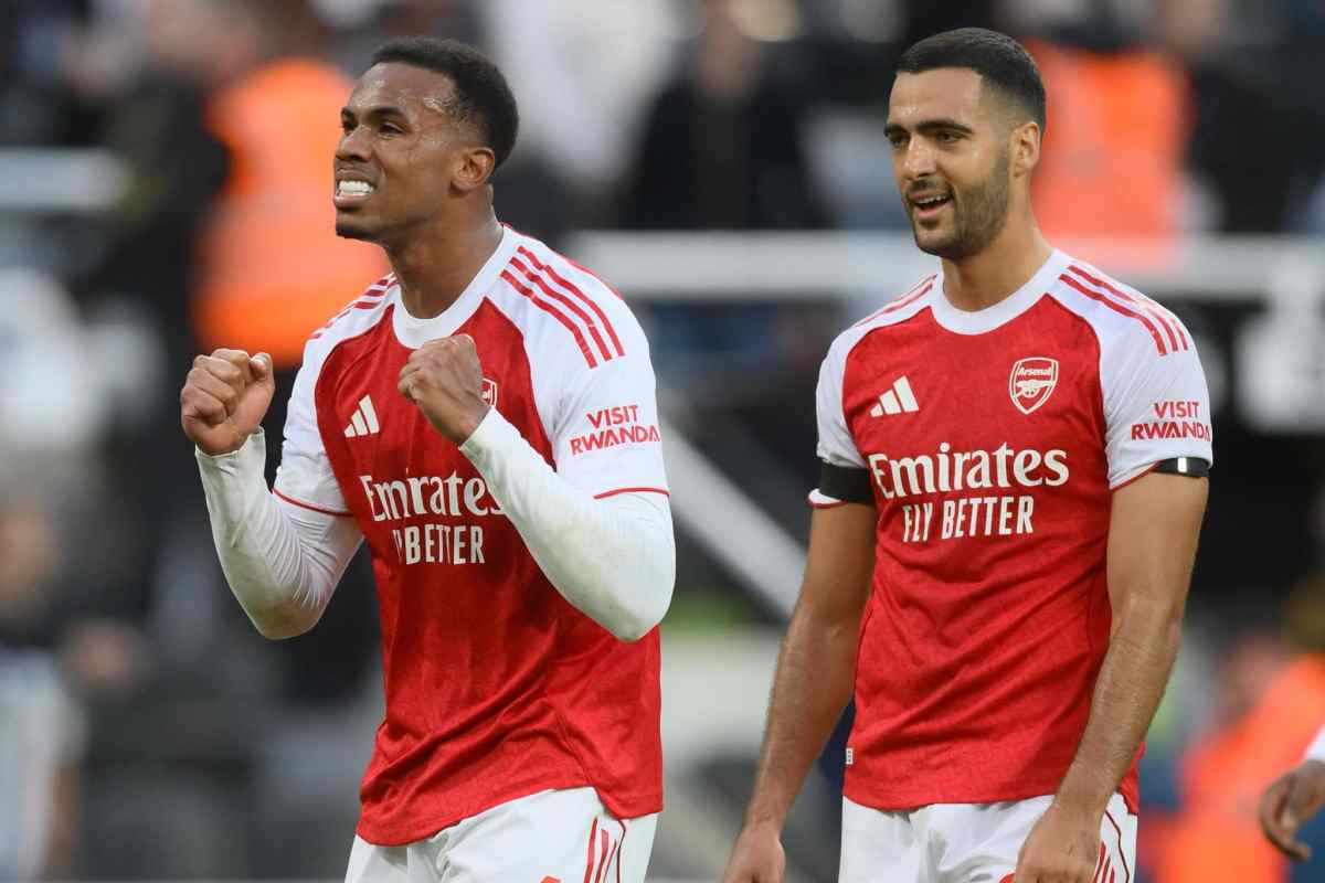 Gabriel esulta con l'Arsenal