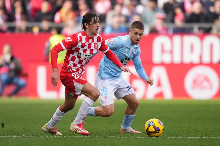 Gil con la maglia del Girona contro il Celta Vigo