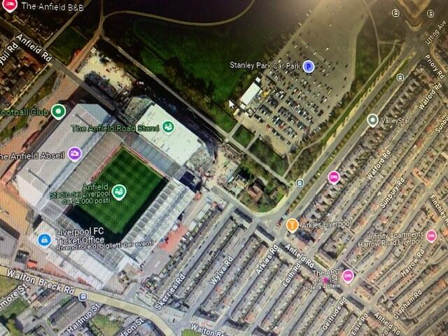 Anfield Google Maps